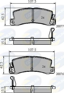 Comline CBP3864 - Bremžu uzliku kompl., Disku bremzes www.autospares.lv