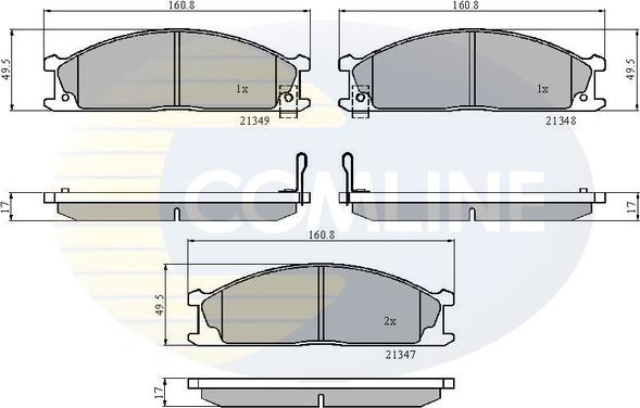 Comline CBP3863 - Bremžu uzliku kompl., Disku bremzes www.autospares.lv