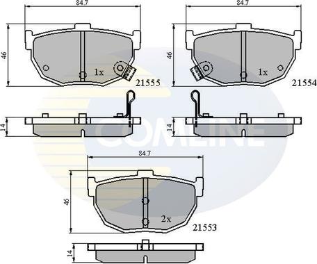 Comline CBP3805 - Тормозные колодки, дисковые, комплект www.autospares.lv