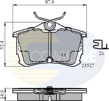 Comline CBP3803 - Brake Pad Set, disc brake www.autospares.lv