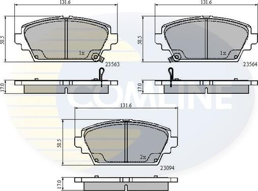 Comline CBP3802 - Brake Pad Set, disc brake www.autospares.lv