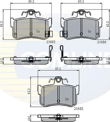 Comline CBP3811 - Bremžu uzliku kompl., Disku bremzes autospares.lv