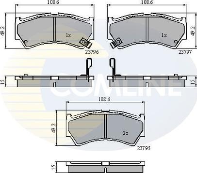 Comline CBP3883 - Bremžu uzliku kompl., Disku bremzes autospares.lv