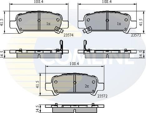 Comline CBP3882 - Bremžu uzliku kompl., Disku bremzes autospares.lv