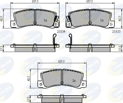 Comline CBP3839 - Bremžu uzliku kompl., Disku bremzes www.autospares.lv