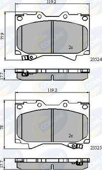 Comline CBP3831 - Bremžu uzliku kompl., Disku bremzes autospares.lv