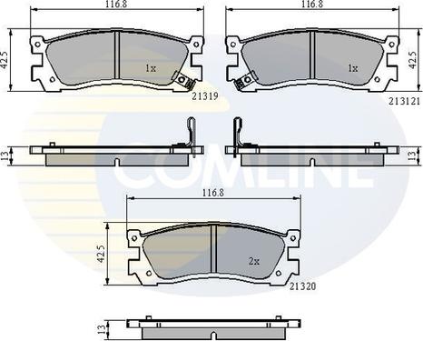 Comline CBP3824 - Bremžu uzliku kompl., Disku bremzes autospares.lv