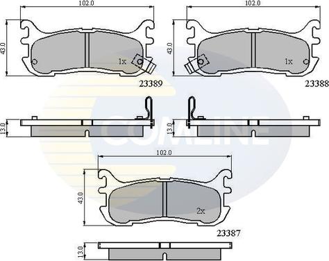 Comline CBP3822 - Bremžu uzliku kompl., Disku bremzes autospares.lv