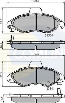 Comline CBP3393 - Тормозные колодки, дисковые, комплект www.autospares.lv