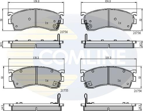 Comline CBP3326 - Bremžu uzliku kompl., Disku bremzes www.autospares.lv