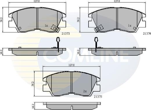 Comline CBP3295 - Тормозные колодки, дисковые, комплект www.autospares.lv