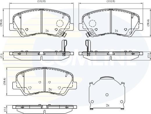 Comline CBP32493 - Тормозные колодки, дисковые, комплект www.autospares.lv