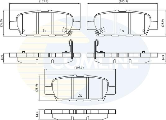 Comline CBP32445 - Bremžu uzliku kompl., Disku bremzes autospares.lv