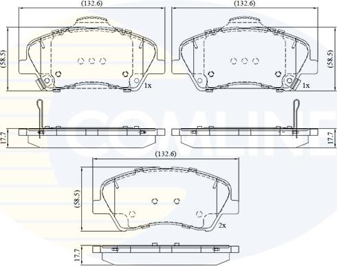 Comline CBP32419 - Тормозные колодки, дисковые, комплект www.autospares.lv