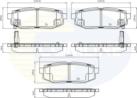 Comline CBP32488 - Bremžu uzliku kompl., Disku bremzes www.autospares.lv