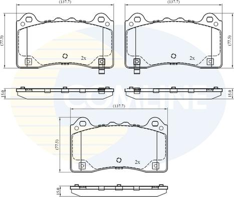 Comline CBP32424 - Тормозные колодки, дисковые, комплект www.autospares.lv