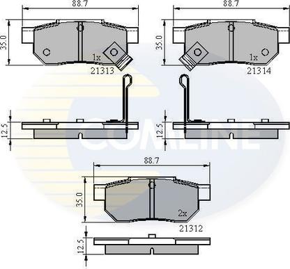 Comline CBP3242 - Bremžu uzliku kompl., Disku bremzes autospares.lv