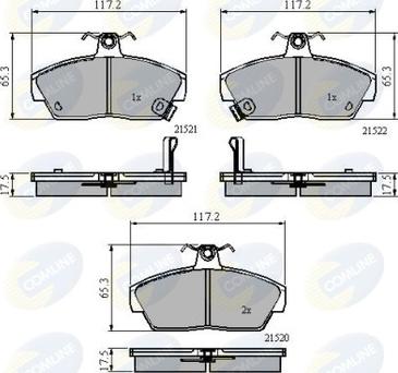 Comline CBP3262 - Тормозные колодки, дисковые, комплект www.autospares.lv