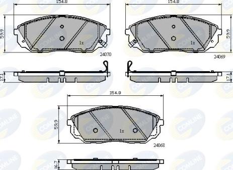 Comline CBP32013 - Bremžu uzliku kompl., Disku bremzes www.autospares.lv