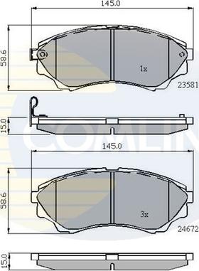 Comline CBP32012 - Brake Pad Set, disc brake www.autospares.lv