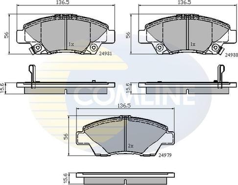 Comline CBP32036 - Bremžu uzliku kompl., Disku bremzes www.autospares.lv