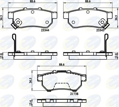 Comline CBP32146 - Bremžu uzliku kompl., Disku bremzes www.autospares.lv