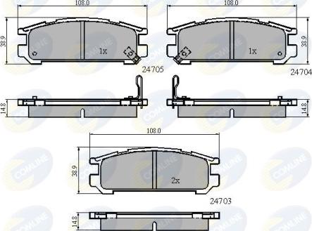 Comline CBP3218 - Bremžu uzliku kompl., Disku bremzes www.autospares.lv