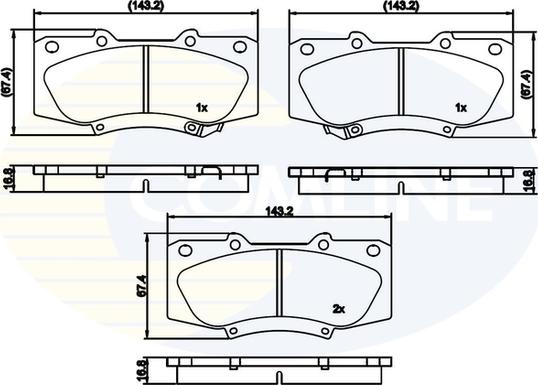 Comline CBP32137 - Brake Pad Set, disc brake www.autospares.lv