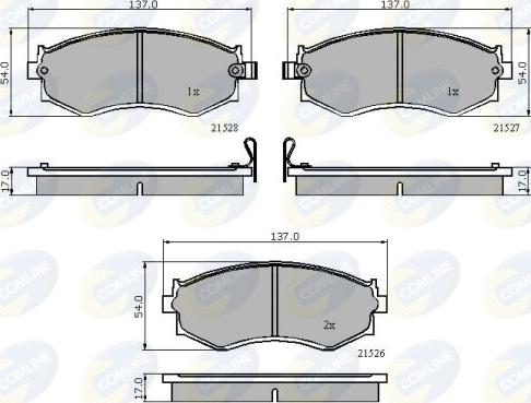 Comline CBP3286 - Тормозные колодки, дисковые, комплект www.autospares.lv