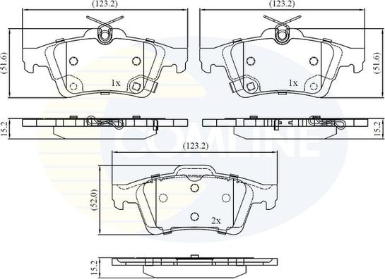 Comline CBP32397 - Bremžu uzliku kompl., Disku bremzes autospares.lv