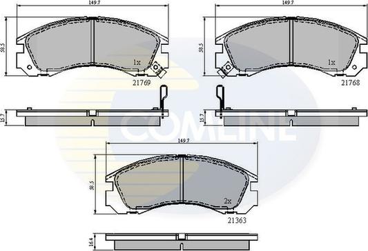 Comline CBP3234 - Тормозные колодки, дисковые, комплект www.autospares.lv