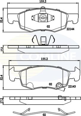 Comline CBP32301 - Bremžu uzliku kompl., Disku bremzes www.autospares.lv