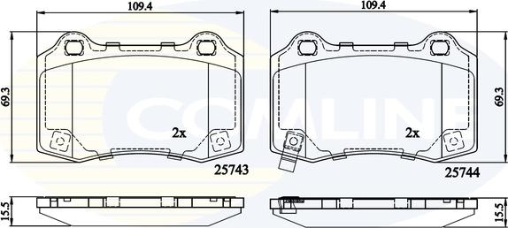 Comline CBP32308 - Bremžu uzliku kompl., Disku bremzes www.autospares.lv