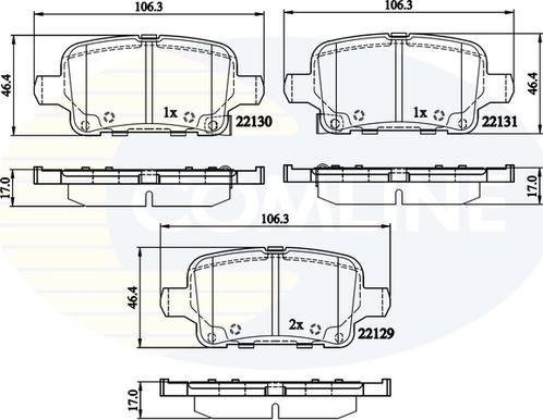 Comline CBP32307 - Bremžu uzliku kompl., Disku bremzes autospares.lv