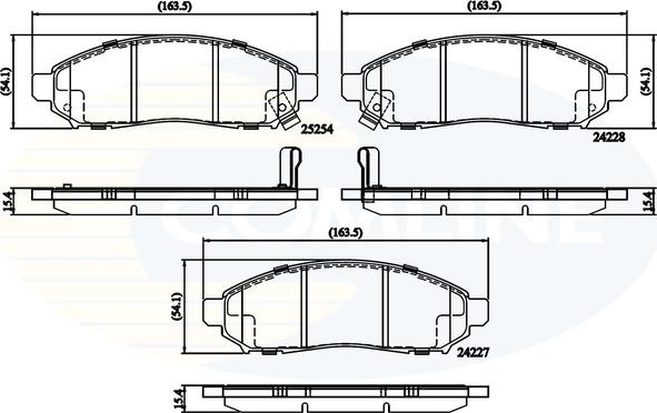 Comline CBP32336 - Bremžu uzliku kompl., Disku bremzes www.autospares.lv