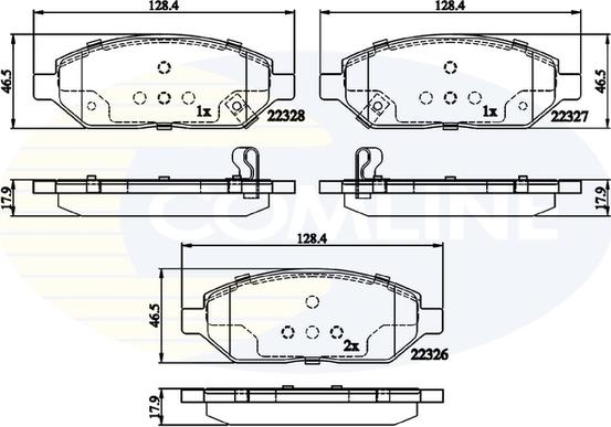 Comline CBP32326 - Brake Pad Set, disc brake www.autospares.lv