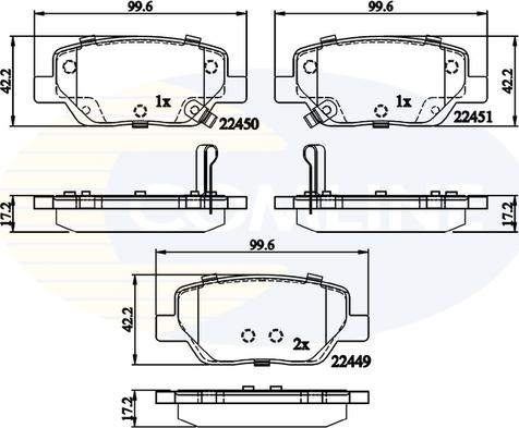 Comline CBP32323 - Bremžu uzliku kompl., Disku bremzes www.autospares.lv