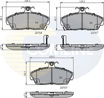 Comline CBP3232 - Bremžu uzliku kompl., Disku bremzes www.autospares.lv