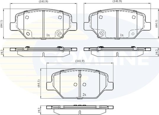 Comline CBP32371 - Bremžu uzliku kompl., Disku bremzes www.autospares.lv