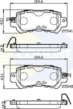 Comline CBP32241 - Brake Pad Set, disc brake www.autospares.lv