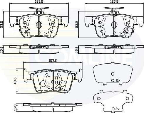 Comline CBP32243 - Brake Pad Set, disc brake www.autospares.lv