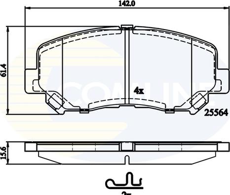 Comline CBP32252 - Тормозные колодки, дисковые, комплект www.autospares.lv