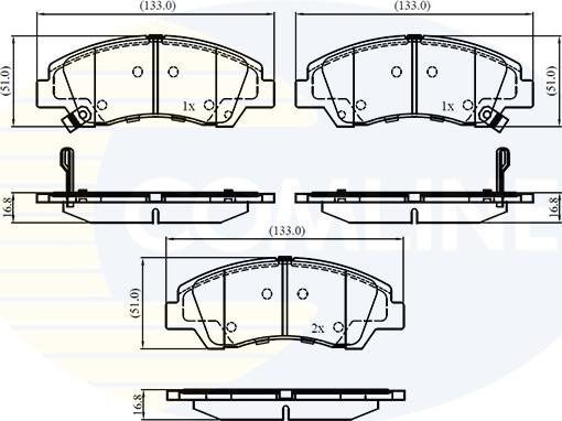 Comline CBP32230 - Bremžu uzliku kompl., Disku bremzes www.autospares.lv