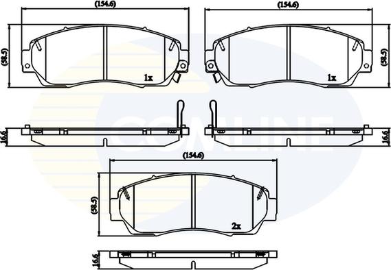 Comline CBP32273 - Bremžu uzliku kompl., Disku bremzes autospares.lv