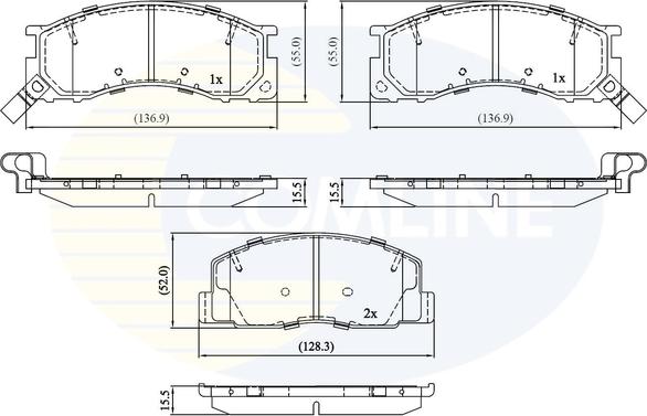 Comline CBP3746 - Тормозные колодки, дисковые, комплект www.autospares.lv