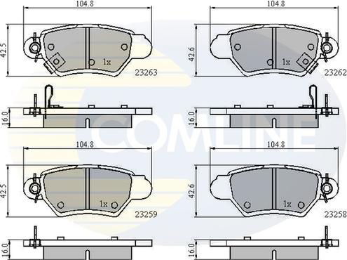 Comline CBP3750 - Bremžu uzliku kompl., Disku bremzes autospares.lv