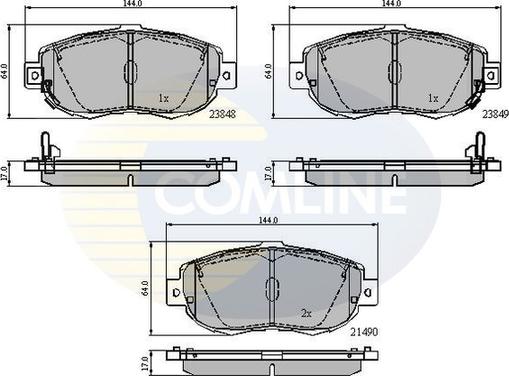 Comline CBP3789 - Bremžu uzliku kompl., Disku bremzes www.autospares.lv