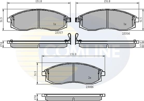 Pemebla JAPPA-582AF - Bremžu uzliku kompl., Disku bremzes autospares.lv