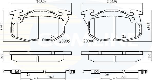 Comline CBP2416 - Тормозные колодки, дисковые, комплект www.autospares.lv