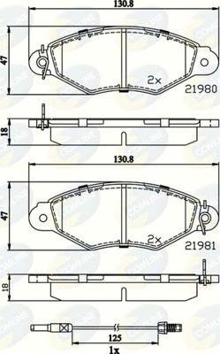 Comline CBP2485 - Bremžu uzliku kompl., Disku bremzes autospares.lv